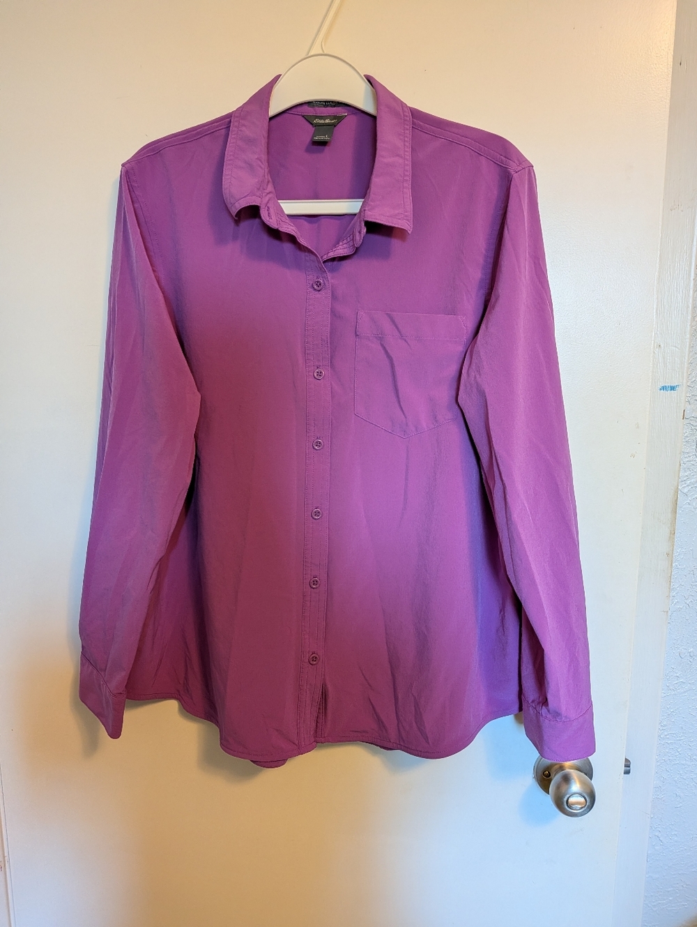 Like New Eddie Bauer Women's Long Sleeve Departure Shirt - Large - Violet Purple